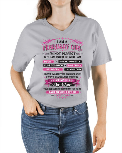 "I AM A FEBRUARY GIRL" - Birthday Gift For February Girls - FMA SNOW02 (SKU26T-01260-02)
