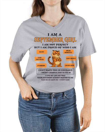 "I AM A SEPTEMBER GIRL" - Birthday Gift For September Girls - FMA SNOW09 (SKU26T-01-62-09)