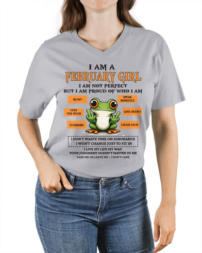 "I AM A FEBRUARY GIRL" - Birthday Gift For February Girls - FMA SNOW02 (SKU2602-189-02)