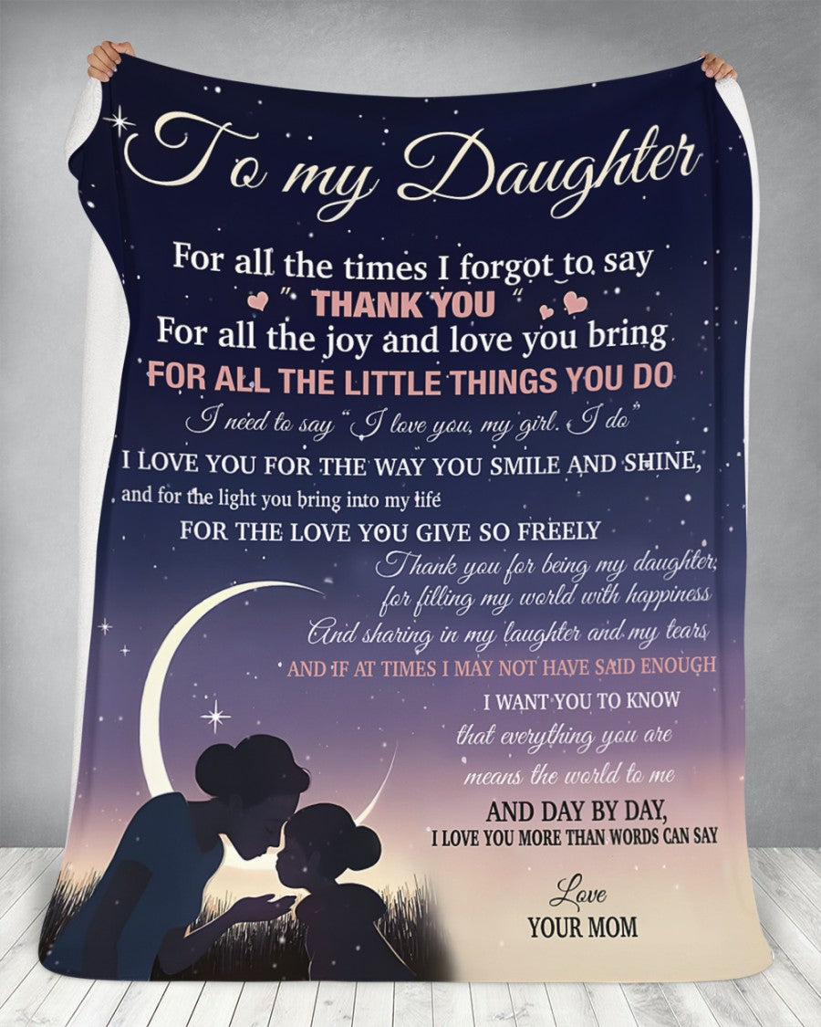 Special Gift For Your Daughter Blanket - From Mom (SKU2604-130)