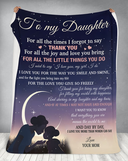 Special Gift For Your Daughter Blanket - From Mom (SKU2604-130)