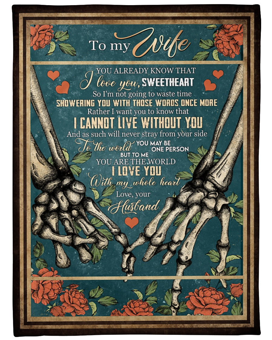 Special blanket for wife - from husband