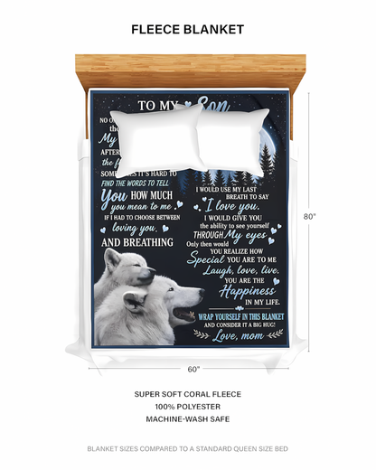Special Gift For Your Son Blanket - From Mom (SKU2607-160)