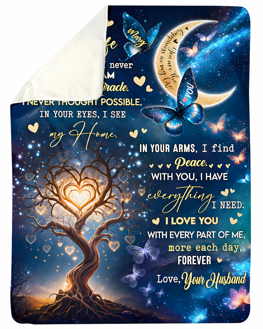 BLANKET FOR WIFE – COMFORT & WARMTH GIFT FROM HUSBAND- SNOW00 (SKU2609-188)