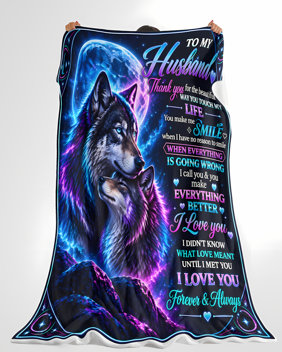 BLANKET FOR HUSBAND – COMFORT & WARMTH GIFT FROM WIFE- SNOW00 (SKU2609-178)