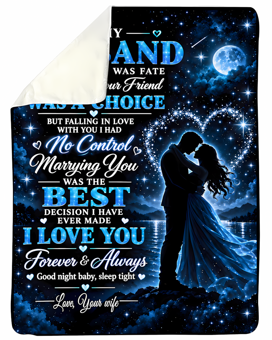 BLANKET FOR HUSBAND – COMFORT & WARMTH GIFT FROM WIFE- SNOW00 (SKU2609-190)