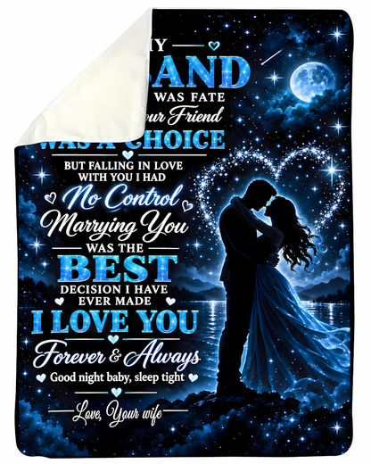 BLANKET FOR HUSBAND – COMFORT & WARMTH GIFT FROM WIFE- SNOW00 (SKU2609-190)