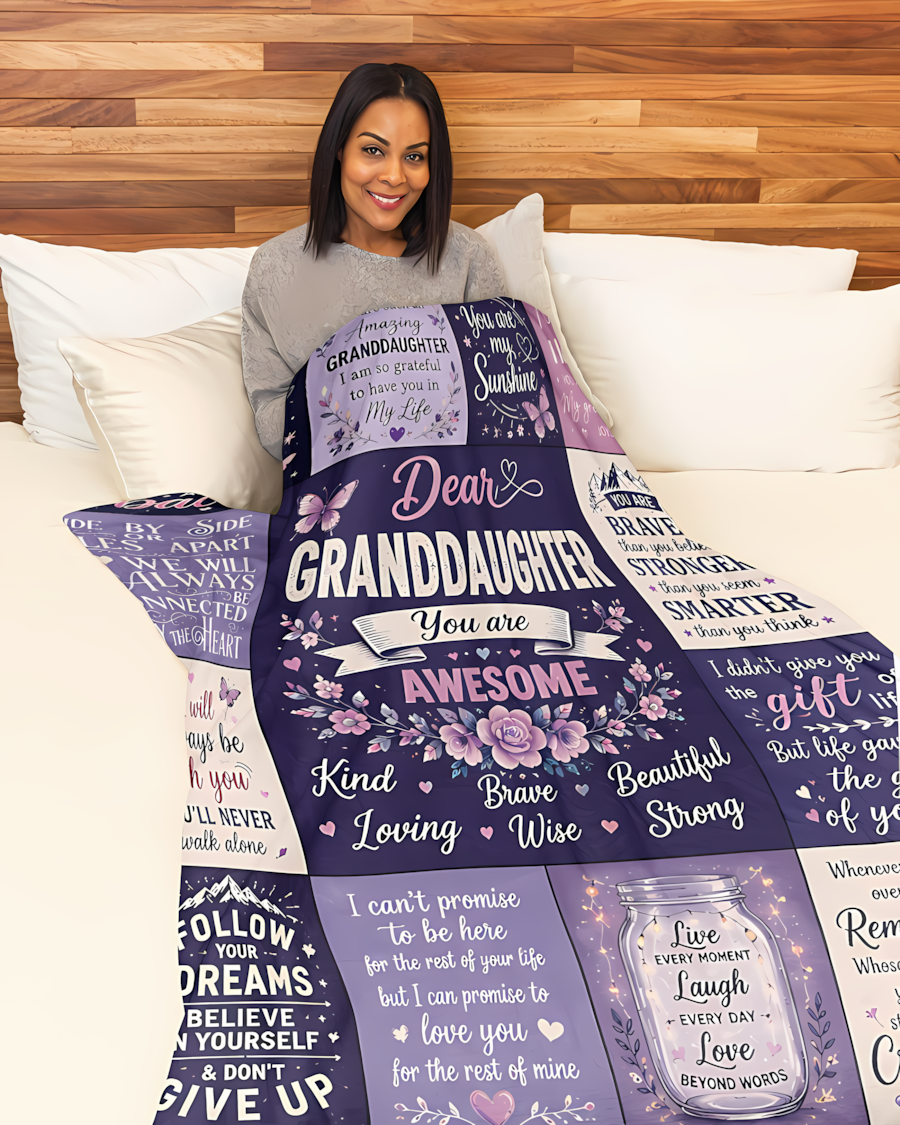 Special Gift For Your Granddaughter Blanket - From Grandma (SKU2608-41)