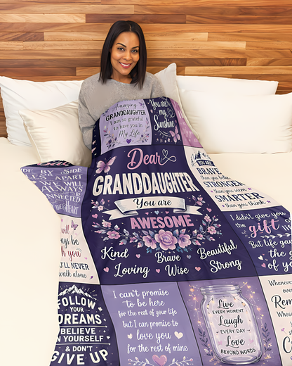 Special Gift For Your Granddaughter Blanket - From Grandma (SKU2608-41)
