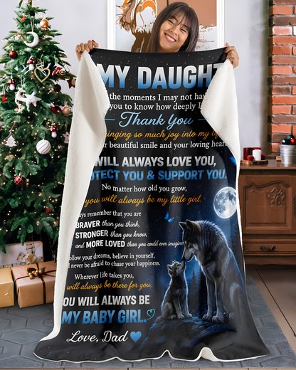 Special Gift For Your Daughter Blanket - From Dad (SKU2608-400)