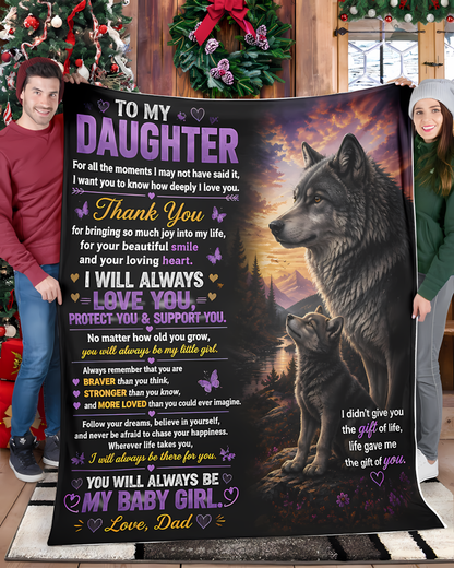 Special Gift For Your Daughter Blanket - From Dad (SKU2608-397)