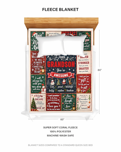 Special Gift For Your Grandson Blanket - From Grandma (SKU2607-231)