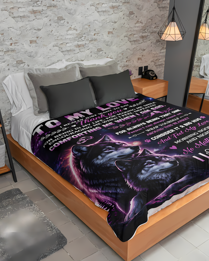 Special Gift For Your Husband Blanket - From Wife (SKU2608-550)