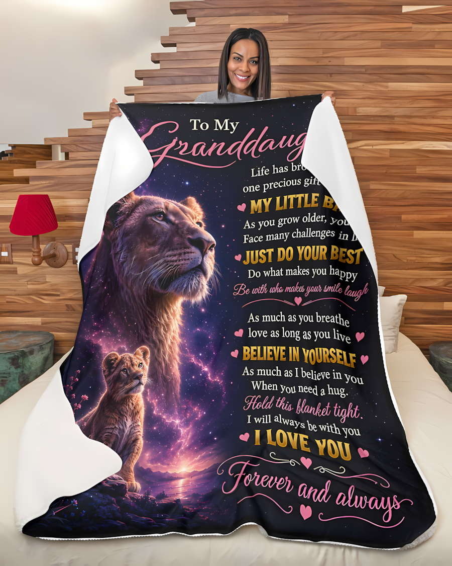 Special Gift For Your Granddaughter Blanket - From Mom (SKU2608-224)