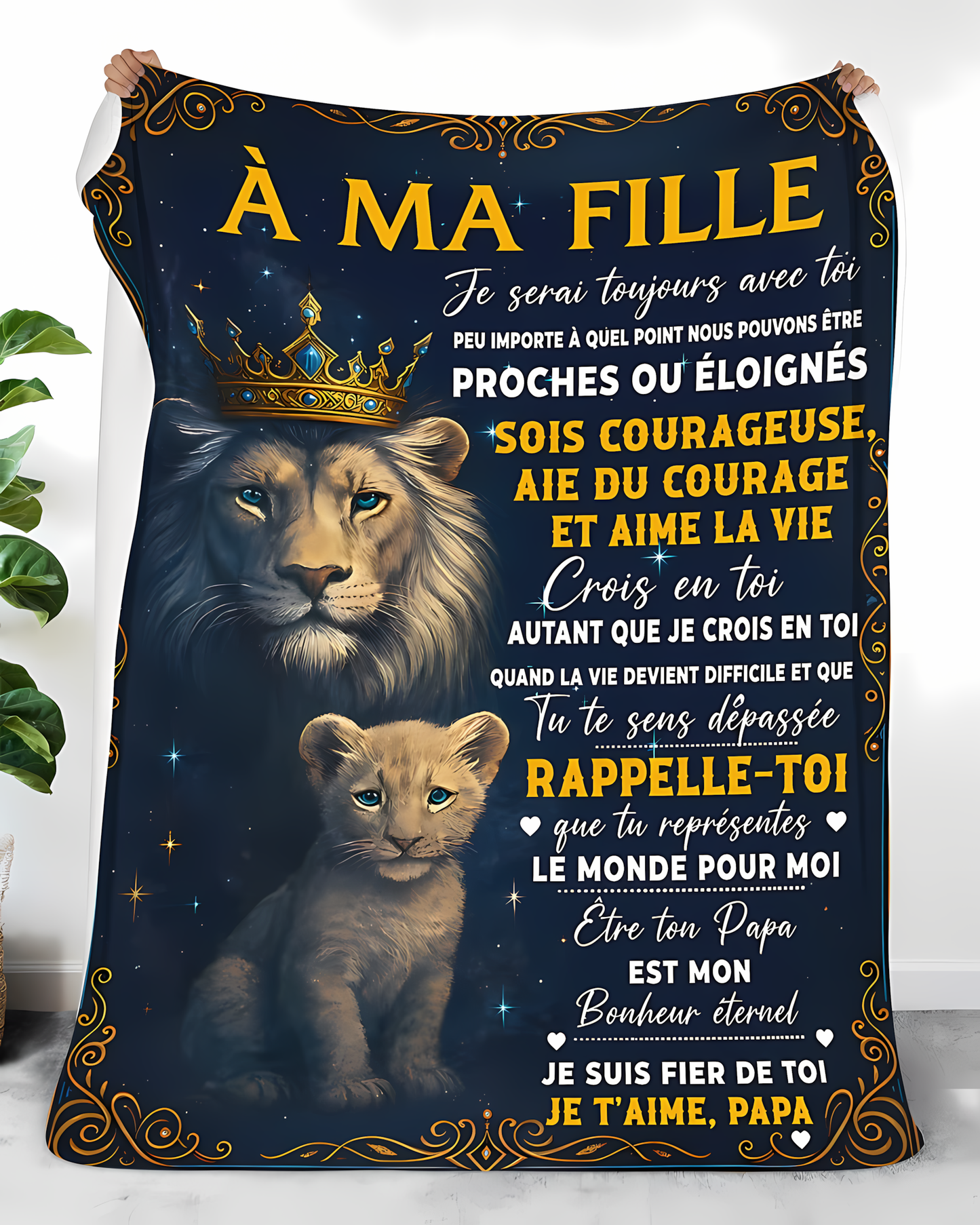 Couverture Cadeau Spécial Pour Votre Fille - De la part de Papa (SKU2606-189)