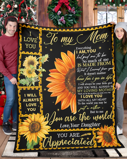 Special Gift For Your Mom Blanket - From Daughter (SKU2606-253)