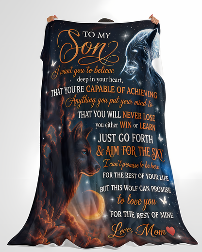 Special Gift For Your Son Blanket - From Mom (SKU2606-11)