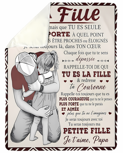 Couverture Cadeau Spécial Pour Votre Fille - De la part de Papa (SKU2606-190)
