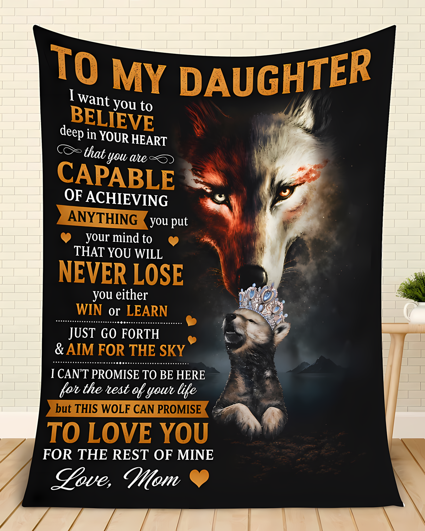 Special Gift For Your Daughter Blanket - From Mom (SKU2606-38)
