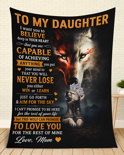 Special Gift For Your Daughter Blanket - From Mom (SKU2606-38)
