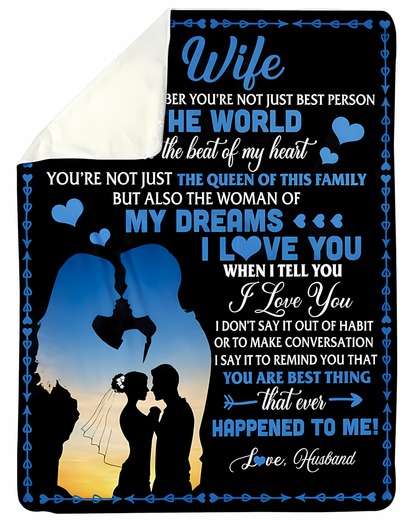 Special Gift For Your Wife Blanket - From Husband (SKU2606-276)