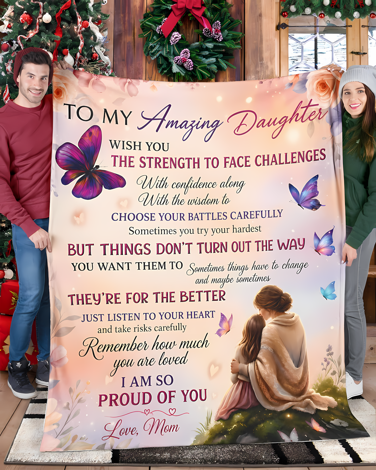 Special Gift For Your Daughter Blanket - From Mom (SKU2605-444)