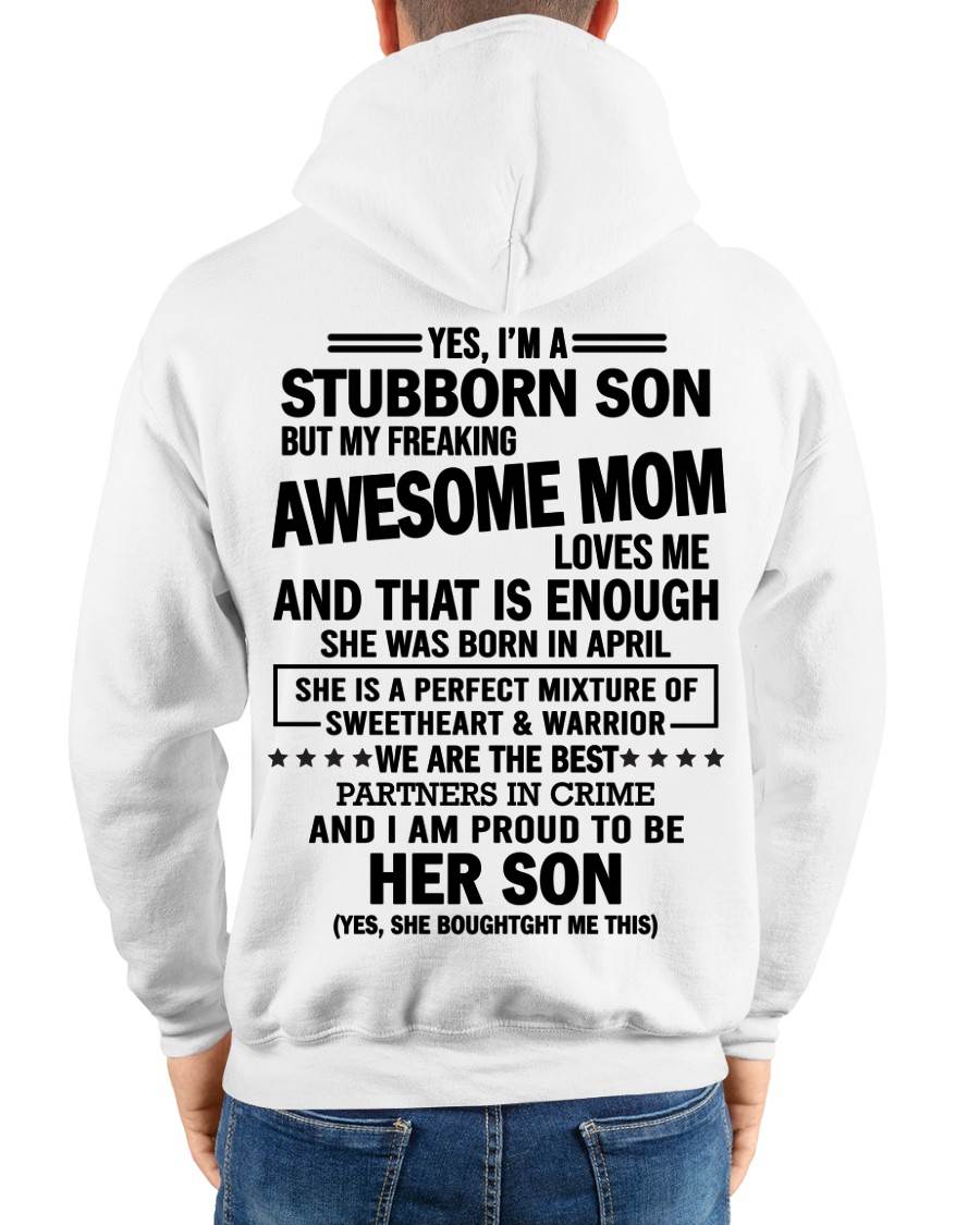 APRIL, WE ARE THE BEST PARTNERS IN CRIME - GIFT SHIRT FROM MOM TO SON - SNOW04 (SKU2603-189-04)