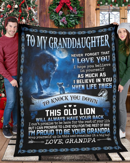 Special Gift For Your Granddaughter Blanket - From Grandpa (SKUB12-137)