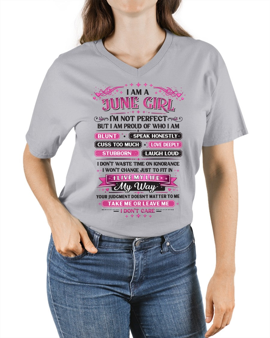 "I AM A JUNE GIRL" - Birthday Gift For June Girls - FMA SNOW06 (SKU26T-01260-06)