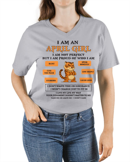 "I AM A APRIL GIRL" - Birthday Gift For April Girls - FMA SNOW04 (SKU26T-01-62-04)