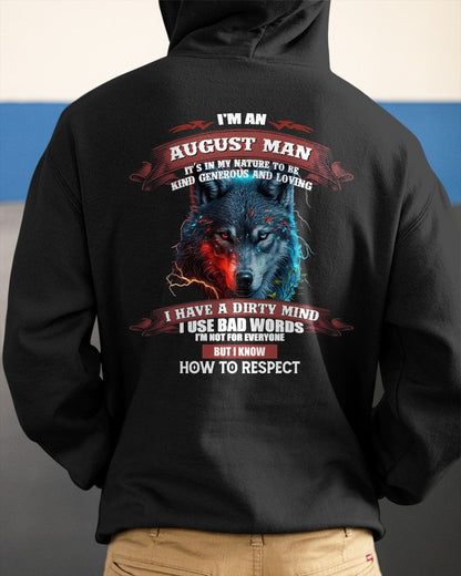 AUGUST - KNOW HOW TO RESPECT - BIRTHDAY T-SHIRT FOR MEN - SNOW08 (SKU12-162-08)