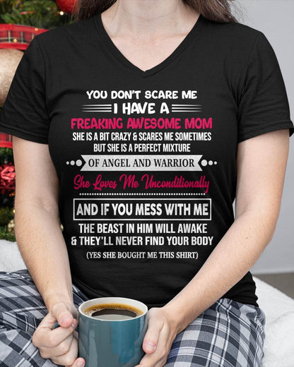 SHE LOVES ME UNCONDITIONALLY - GIFT T SHIRT FROM MOM FOR DAUGHTER - SNOW00 (SKU2603-250-00)