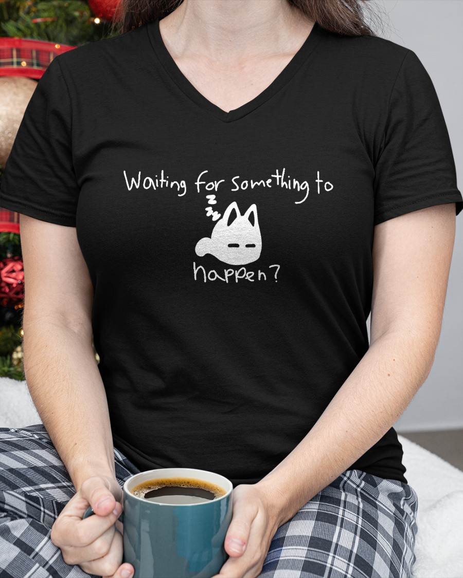 Cat Lover Waiting for Something to Happen Omori Cat Inspired T-Shirt
