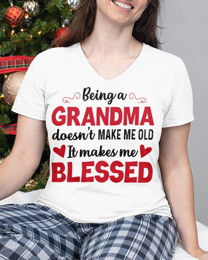 BEING A GRANDMA DOESN'T MAKE ME OLD- IT MAKES ME BLESSED snow00 (SKU10-11)