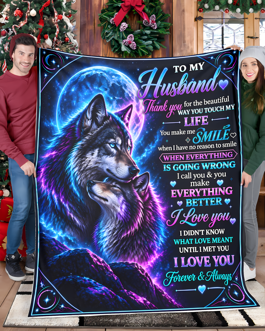 BLANKET FOR HUSBAND – COMFORT & WARMTH GIFT FROM WIFE- SNOW00 (SKU2609-178)