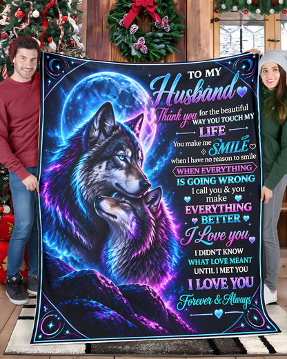 BLANKET FOR HUSBAND – COMFORT & WARMTH GIFT FROM WIFE- SNOW00 (SKU2609-178)