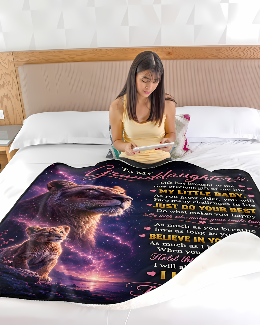 Special Gift For Your Granddaughter Blanket - From Mom (SKU2608-224)