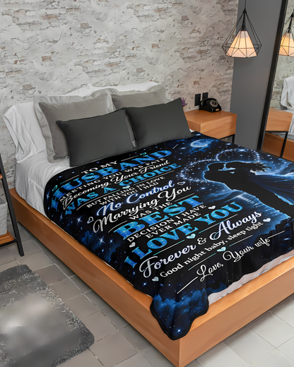 BLANKET FOR HUSBAND – COMFORT & WARMTH GIFT FROM WIFE- SNOW00 (SKU2609-190)