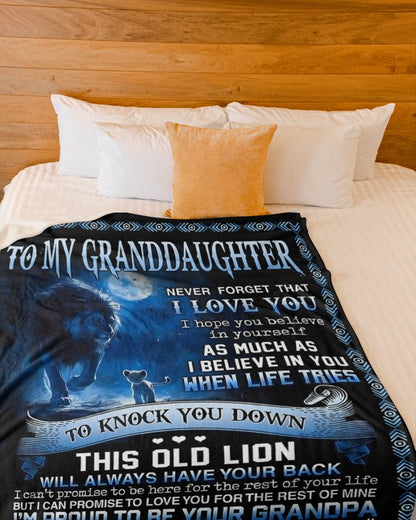Special Gift For Your Granddaughter Blanket - From Grandpa (SKUB12-137)