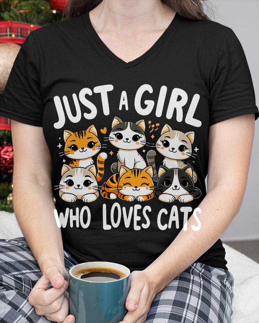 Cats Lover Just A Girl Who Loves Cat T-Shirt