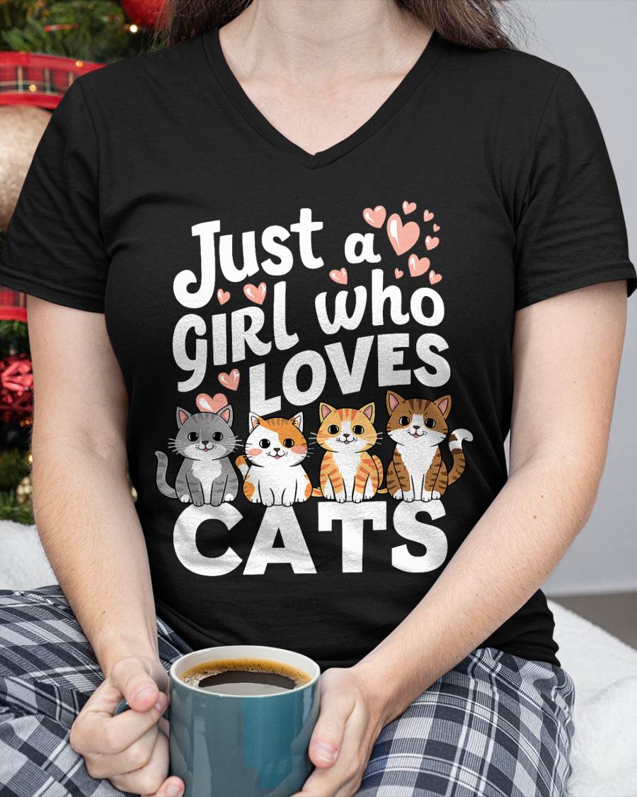 Cat Lover Just A Girl Who Loves Cats T-Shirt