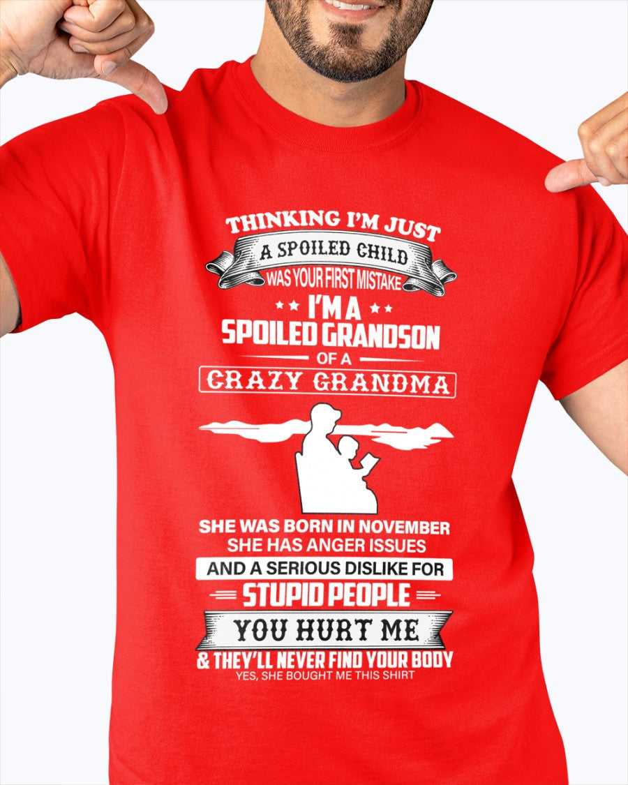 Spoiled by Grandma Shirt November Edition – From Grandma to Grandson snow11 (SKU-GMS2-11)