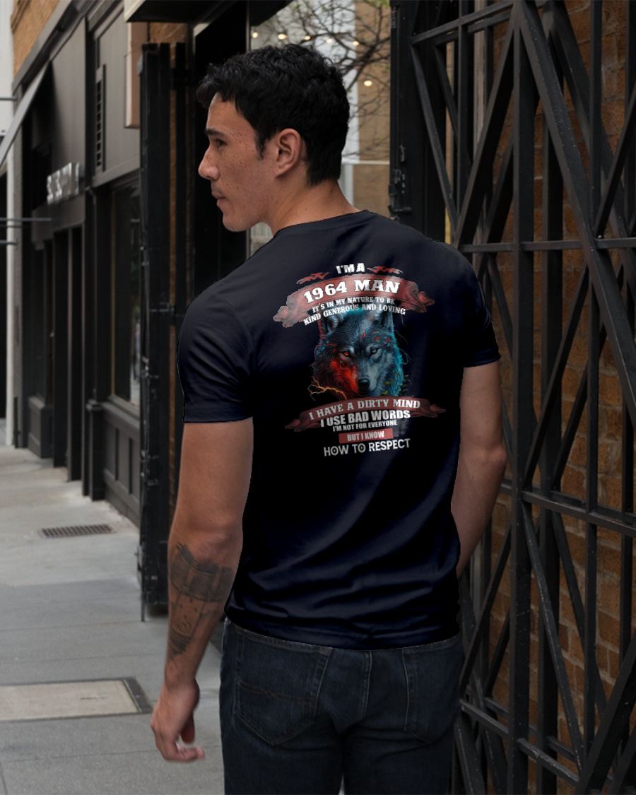 BORN IN 1964 - KNOW HOW TO RESPECT - BIRTHDAY T-SHIRT FOR MEN - Us1964 (SKU12-286-1964)