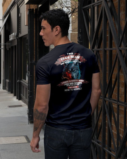 BORN IN 1964 - KNOW HOW TO RESPECT - BIRTHDAY T-SHIRT FOR MEN - Us1964 (SKU12-286-1964)