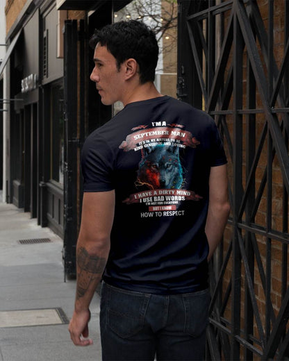 SEPTEMBER - KNOW HOW TO RESPECT - BIRTHDAY T-SHIRT FOR MEN - SNOW09 (SKU12-162-09)