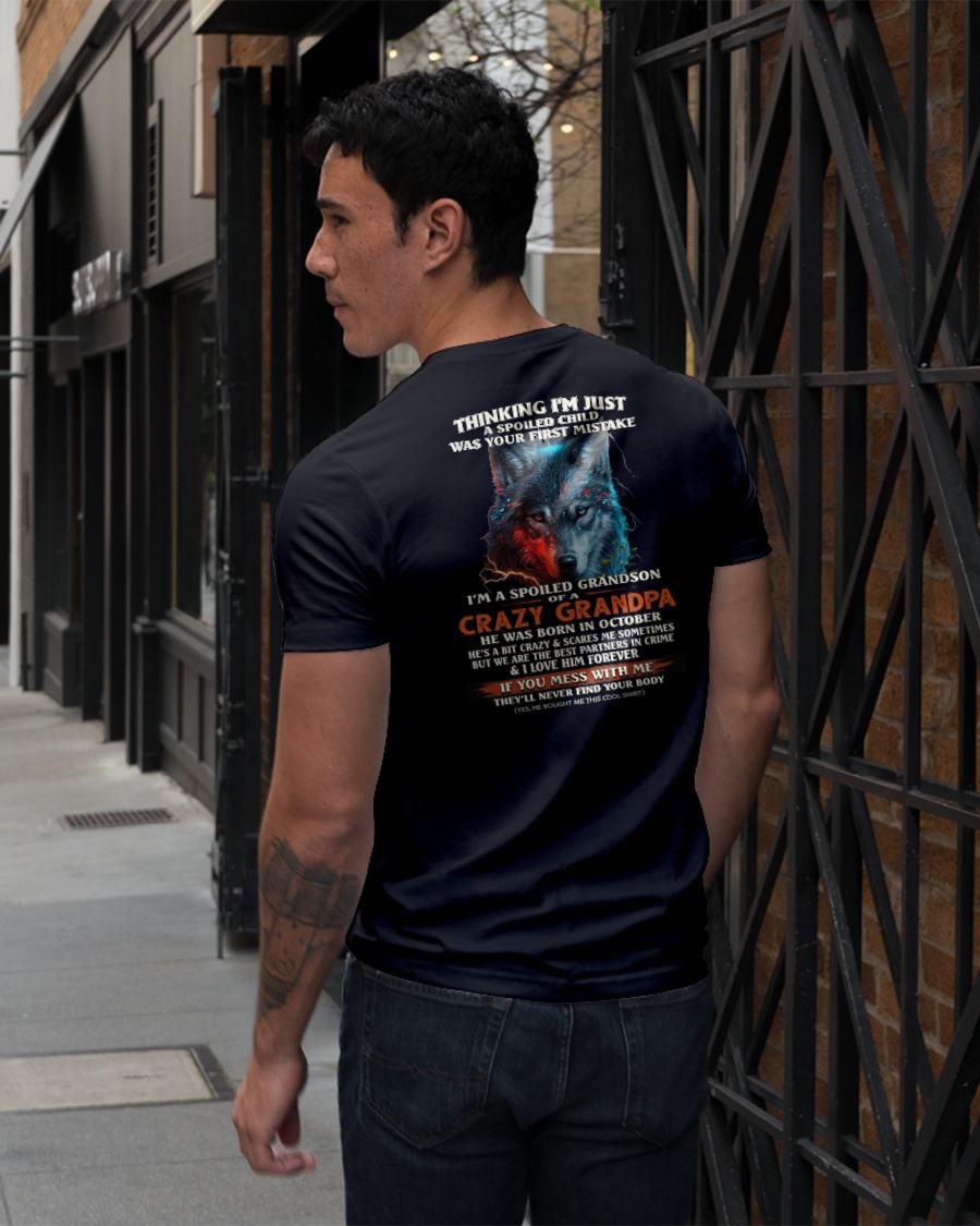 OCTOBER - SPOILED GRANDSON - GIFT FROM GRANDPA - SNOW10 (SKU26T-01-43-10)