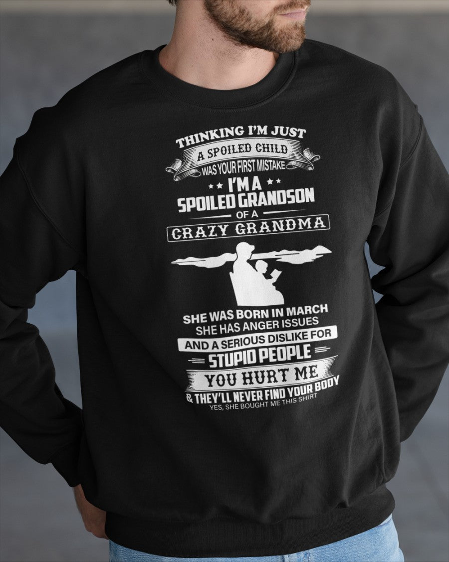 Spoiled by Grandma Shirt March Edition – From Grandma to Grandson snow03 (SKU-GMS2-03)