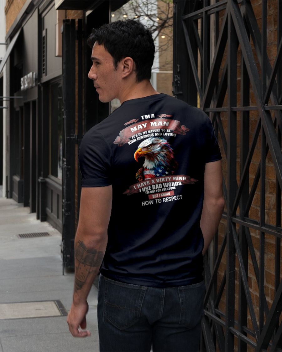 MAY - KNOW HOW TO RESPECT - BIRTHDAY T-SHIRT FOR MEN - SNOW05 (SKU12-311-05)