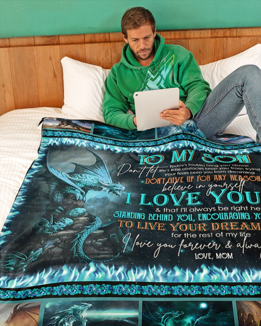 BLANKET FOR SON - GIFT FROM MOM - COMFORT & WARMTH GIFT NTTD00 (SKUB11-62)