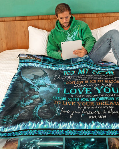 BLANKET FOR SON - GIFT FROM MOM - COMFORT & WARMTH GIFT NTTD00 (SKUB11-62)